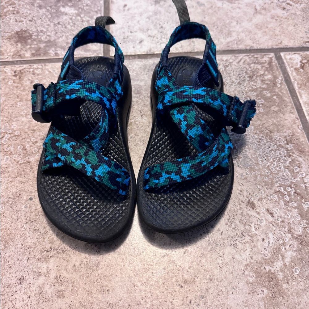 Kids Blue and Green Chaco Sandals